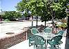 A nice patio to enjoy the mild weather and a good book.  Or simply relax and watch the people stroll by.
