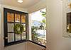 Dutch-door for street side entry.