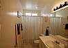 Triple vanity, tub and shower