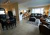 Living and dining areas.