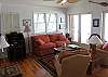 Upstairs library with queen fold-out sofa, adjacent to master bedroom
