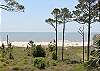 This is the view of the beach from the top deck of Tailwinds. There are unobstructed views.