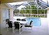 Beautiful pool area overlooking the waterway.