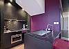 The kitchen is conviently and effortlessly located near the social area of the townhouse. It is fully equipped with a contemporary faucet, full size refidgerator, oven, microwave and dishwasher.