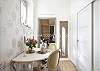 A lovely setting to entertain guests with lots of natural light