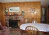 dining room w/ fireplace