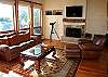 The fireplace only adds to the serene ambiance