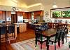 The dining room opens to the kitch and the  large deck...