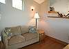 The loft offers yet another cozy hideaway.