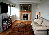 The downstaird family room is yet another great family gathering area. It has a sofa sleeper and gas/log fireplace...cozy!
