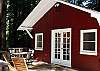 Little Red House deck with furniture