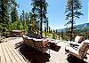Huge deck - Hot Tub, fire table, dining table, outdoor couches and Adirondack chairs