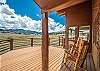 Deck with Rocking Chairs and Beautiful Views of the Mountains 