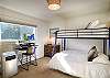 Upper Level 2nd Bedroom - Bunk Bed (Single over Double) with TV, Desk and Chair 