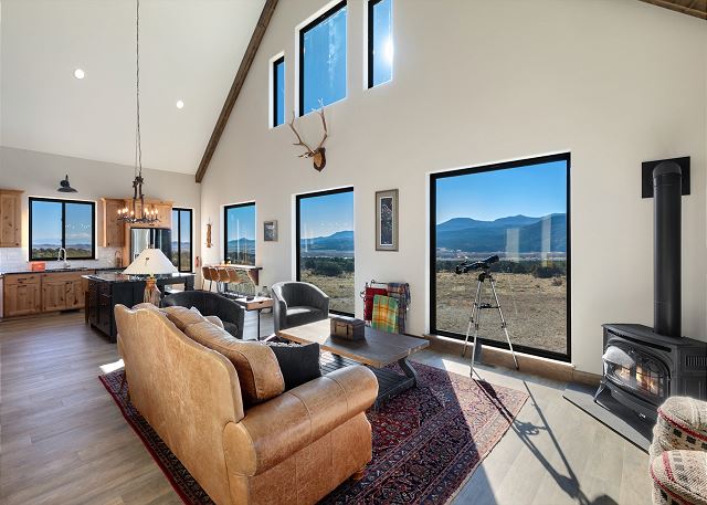 Rocking M Ranch.  Enjoy the living room in front of the gas fireplace.  