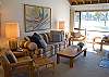 Escape from the weather to this cozy living room.  Light the fire and sip hot chocolate for a great day inside with friends and family.
