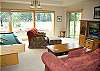 Downstairs family room.  Watch your favorite team while shooting a game of pool!