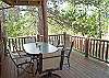Downstairs deck off the dining room.