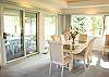 Light and bright dining area.