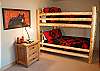 Upstairs bedroom with Queen Sized Bunkbeds.