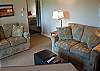 Living room with two comfortable couches.