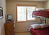 Another Bunk Room upstairs with a double on the bottom and a twin on top.  Also has a flat screen TV.