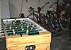 For your gaming pleasure a foos ball table and for your riding pleasure there are 2 bikes guaranteed.