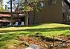 Family and friends can enjoy a challenging game of horseshoes in the back yard of this home.