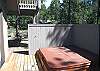 Private area for hot tub to enjoy those starry evenings.