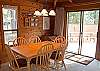 The kitchen and dining room connect to make serving and eating meals a breeze.