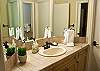This lovely bathroom is shared between the King bedroom and Queen Bedroom.