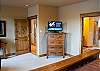 King Master Bedroom upstairs with a flat screen TV.
