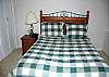 Queen bedroom upstairs has small TV and walk thru bathroom, tub/shower with other bedroom.