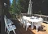 Enjoy a great barbeque and conversation at this large outdoor table on the deck!