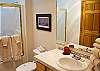 Hall bathroom which can also be accessed through Queen Bedroom.