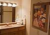 Downstairs Hall Bathroom. The Queen bedroom and Bunk bedroom share this bathroom.
