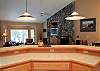 A breakfast bar so people can join in the conversation while the cook's do their magic
