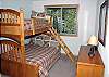 This is one of two Pyramid Bunk Rooms upstairs that share a hall bath.
