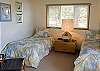 Two twin beds and a full bath in the loft make this the perfect place for a small family or group of friends to spend their vacation.
