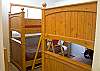Loft bedroom with two sets of Bunks.
