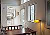 Galley style kitchen.