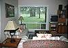 Nice view of golf course from living space.