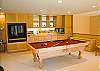 Large game room with flat screen TV, fireplace, pool table and Wii. Hard not to have fun here.