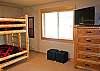 Flat screen TV in the Bunk Room.