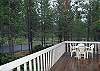Nice deck with wooded surrondings. Great for sun and fun.