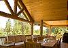 This spacious deck has wonderful views of the Woodlands golf course!  You will want to entertain on this deck year round.