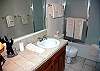 This home has 2.5 bathrooms. This is the hall bath.