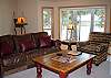 Comfortable leather furniture offers the perfect opportunity to enjoy a cozy fire or a great movie.