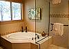 Large soaking tub.