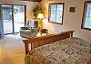 The King master bedroom has a door to the outside deck.